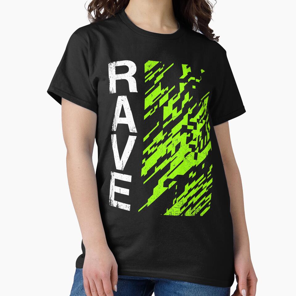 Neon Glitch Rave Streetwear Typography by TeNovaStudio