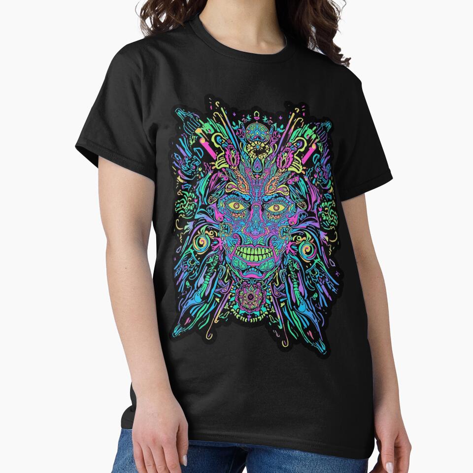 Neon Rave Tribal Mask Unisex Hoodies and Tees by NUCclothing