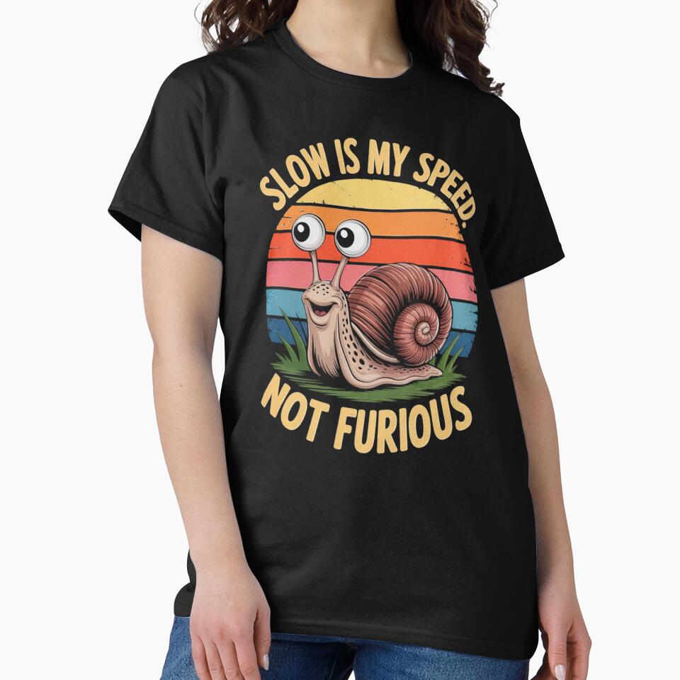 Slow Is My Speed Funny Snail Vintage Retro by MizoX7