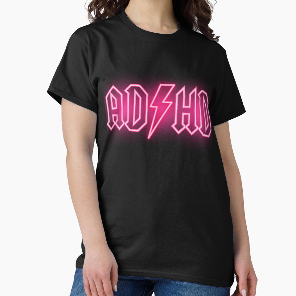 adhd pink neon neurodiverse attention deficit acdc by Alyn8