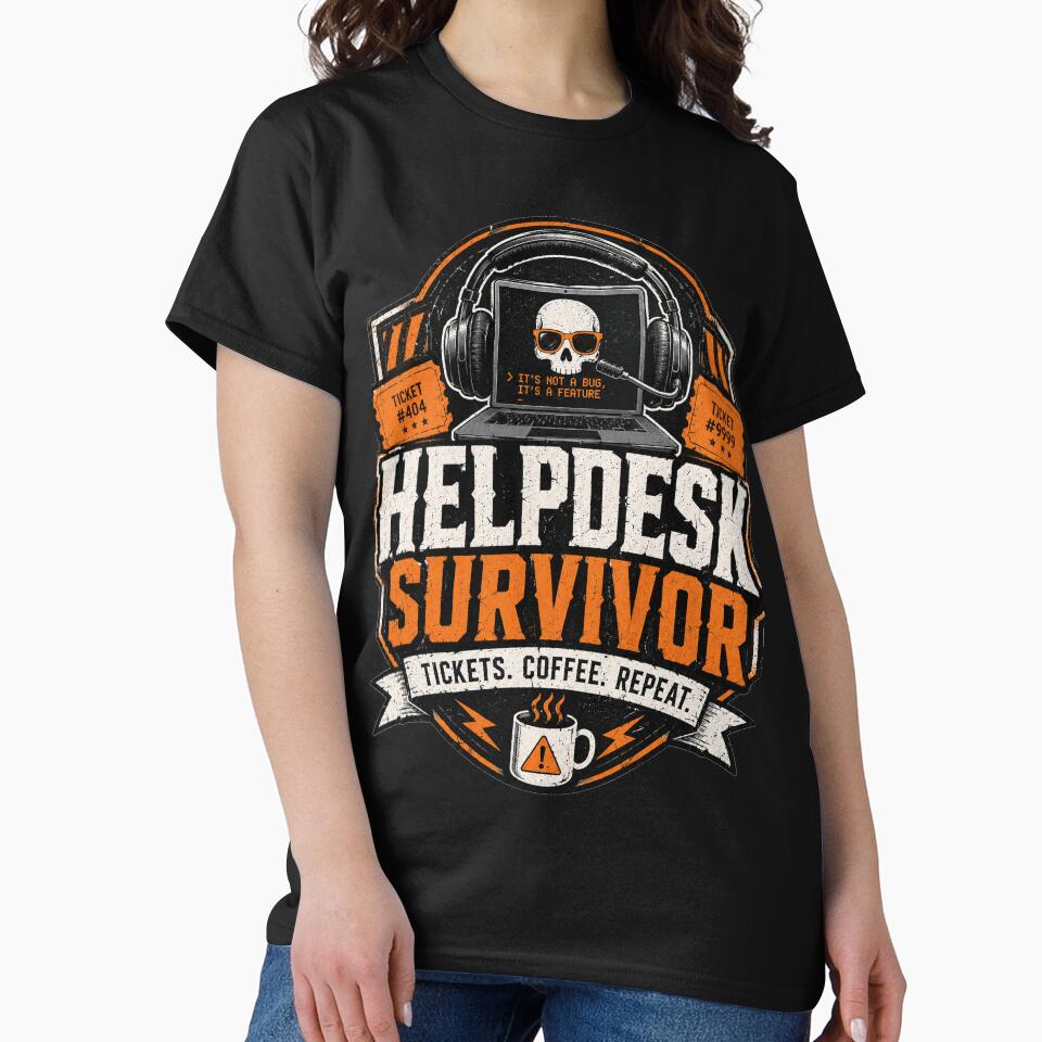 Helpdesk Survivor IT Support Design by Moodwear-Studio