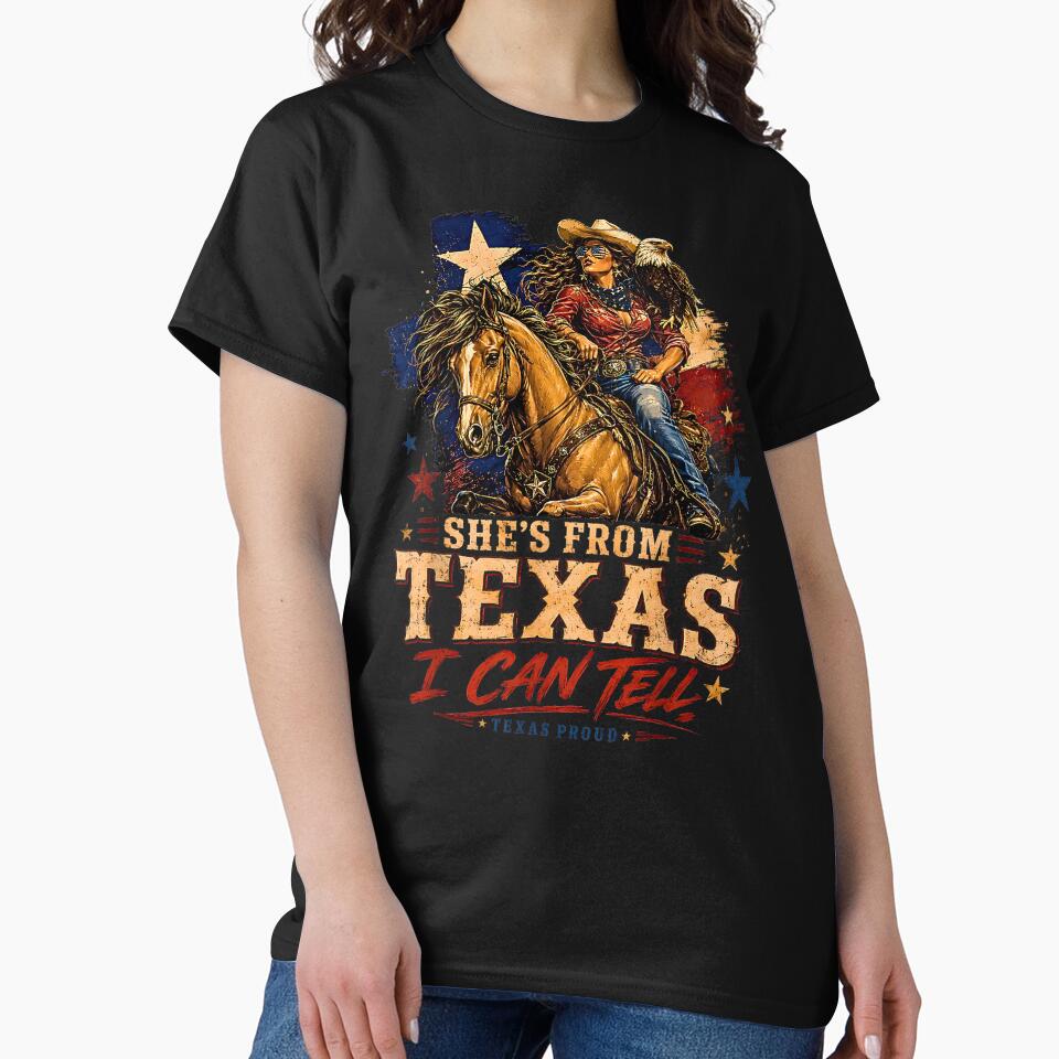 She’s From Texas I Can Tell – Western Cowgirl Boots Texas Girl Design by Rahamkshop