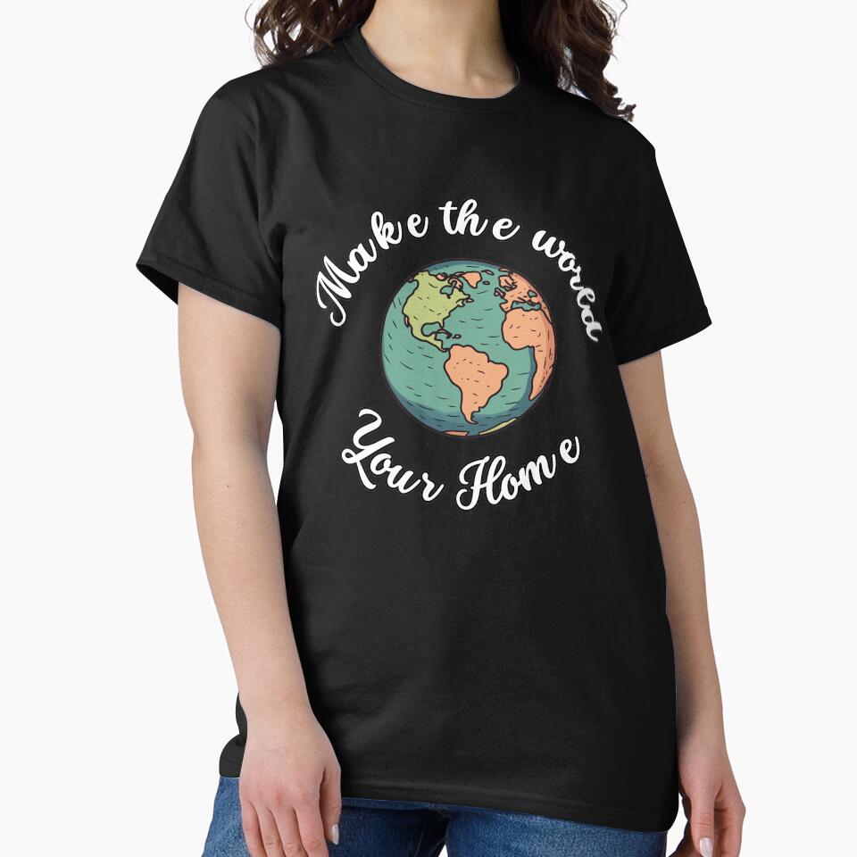 Make The World Your Home Aesthetic Flight Attendant Quote by Maviartig