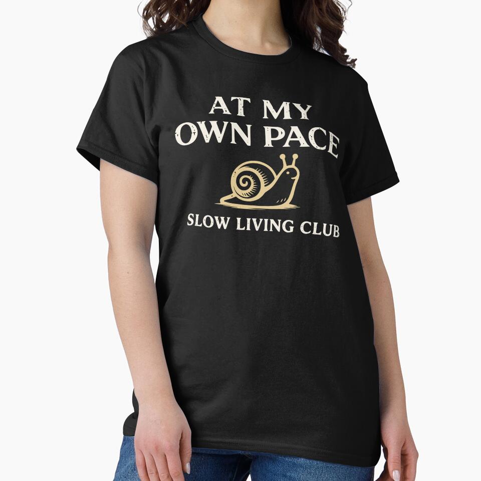 At My Own Pace - Cute Snail Slow Living Club Vintage by MavtM