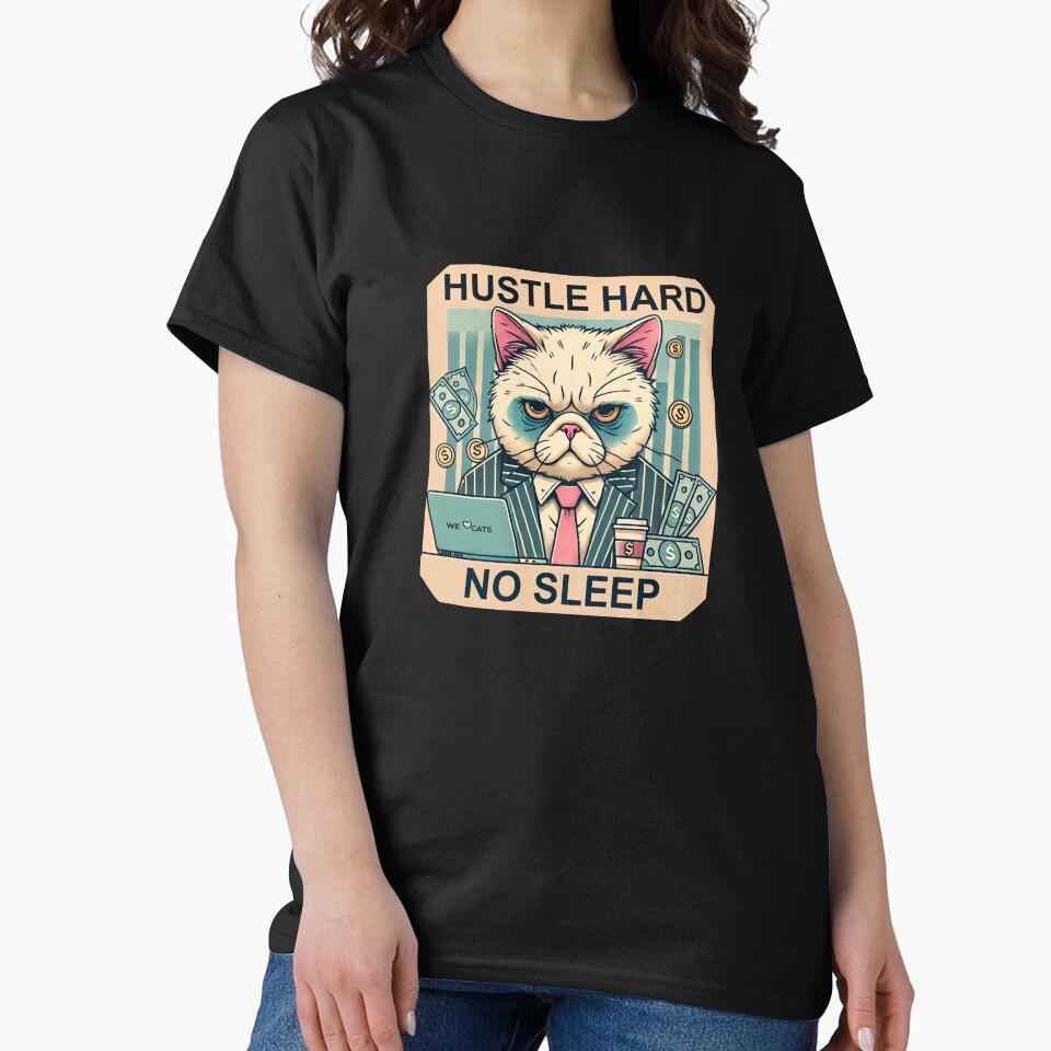 "Hustle Hard - No Sleep" - Funny & Business Based Sticker by WeLoveCatss