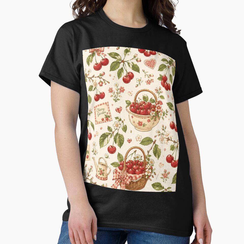Cottagecore Cherry Garden Pattern by Aramdesing