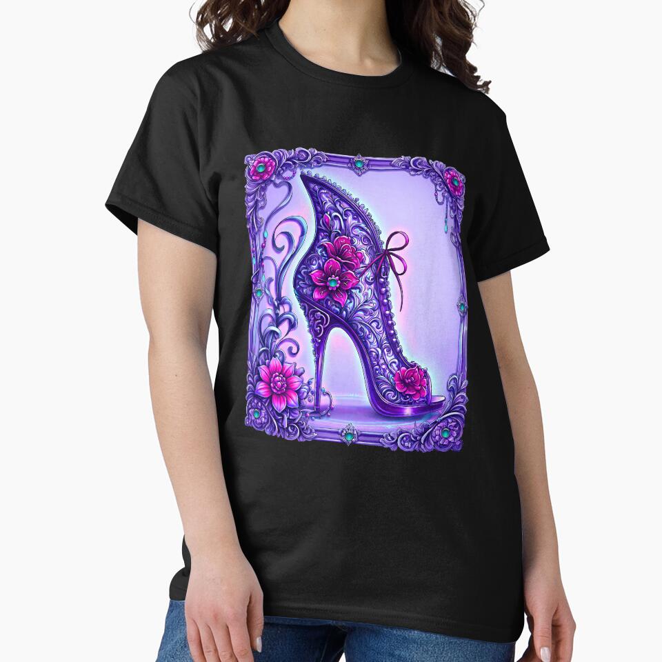 Bejeweled Purple Victorian Fantacy Boot by LaRoach Digital Arts