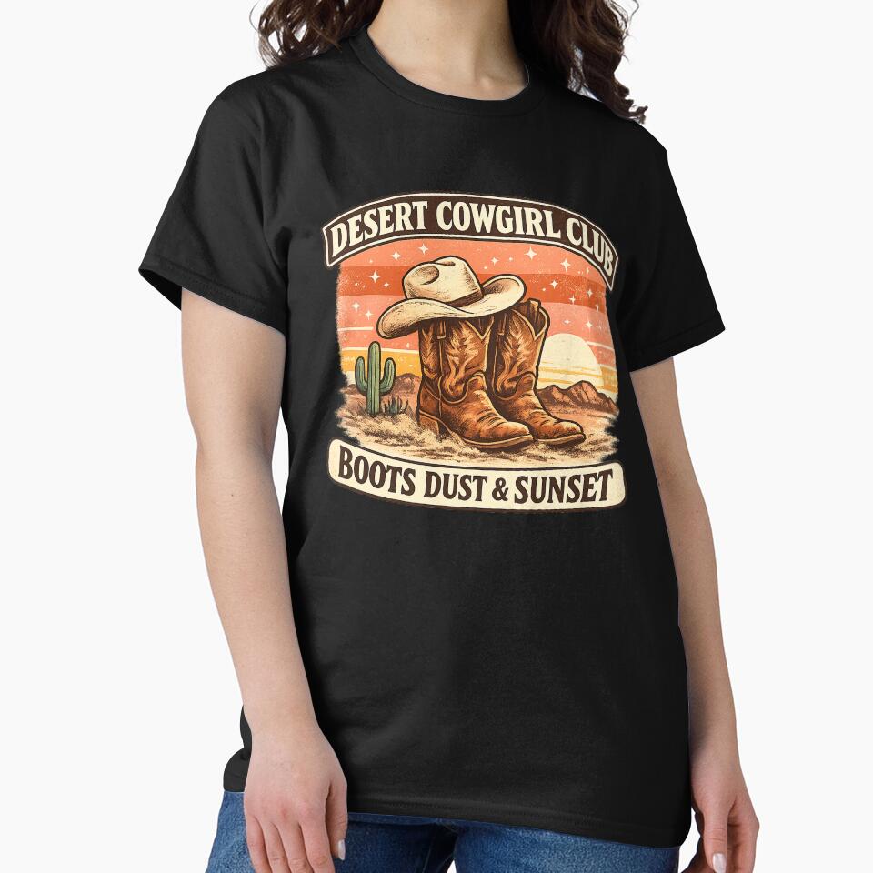 Desert Cowgirl Club Boots Dust & Sunset by Concrete Coffee Studio