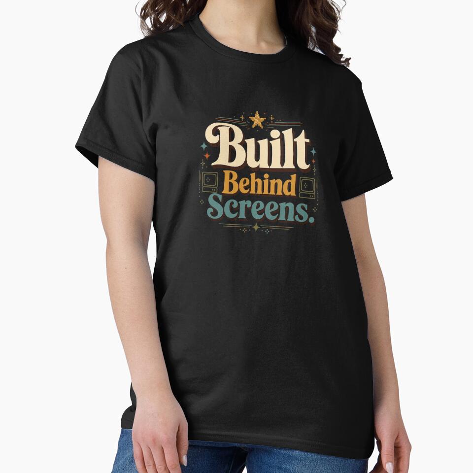 Built Behind Screens. | Retro Digital Creator Typography Design by Irene Catchmind