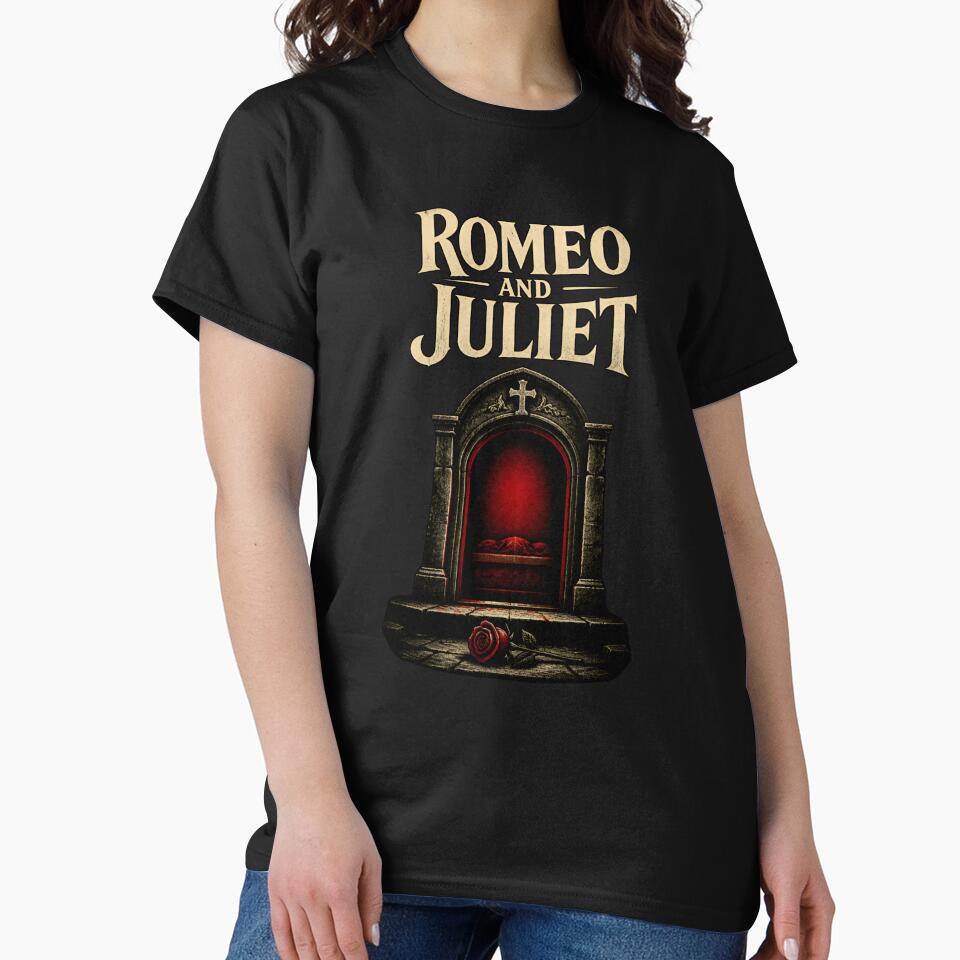 Romeo and Juliet Tomb Tragedy Shakespeare Book Poster by Fenay Designs