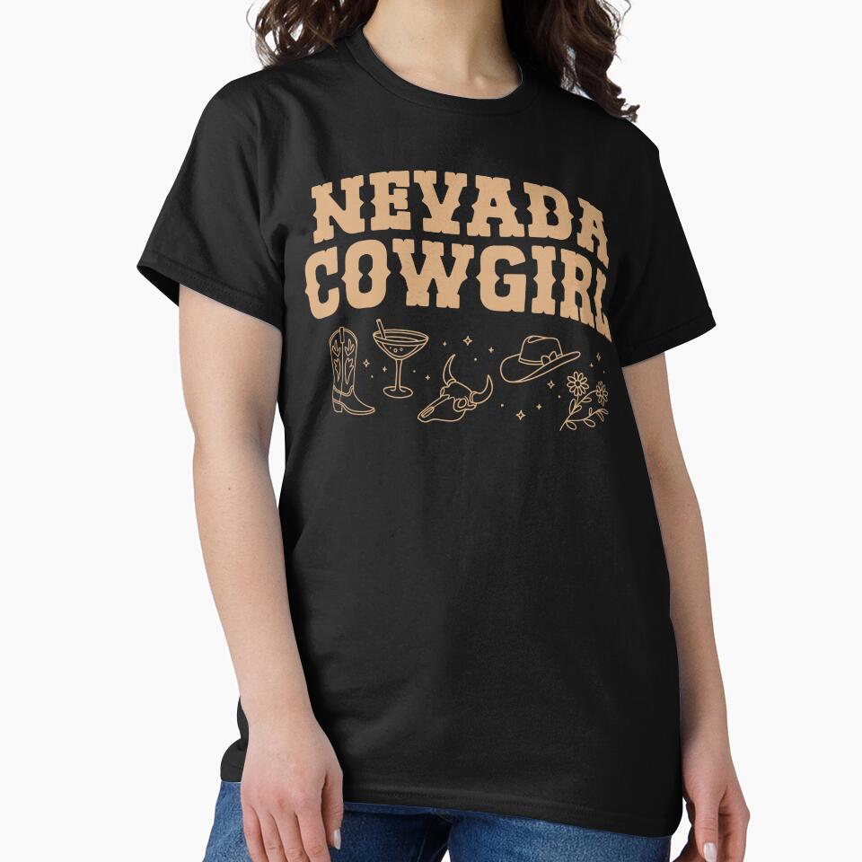 Nevada Cowgirl Shirt Western Rodeo Gift for Her or Country Girls, Retro Nevada Cowgirl Tote Bag for Road Trips & Ranch Life, Western Cowgirl Blanket Gift for Women, Nevada Cowgirl Sticker by Noe Mill