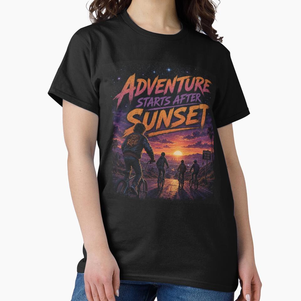 Adventure Starts After Sunset | Night Explorer & Outdoor Adventure Design by rushaib