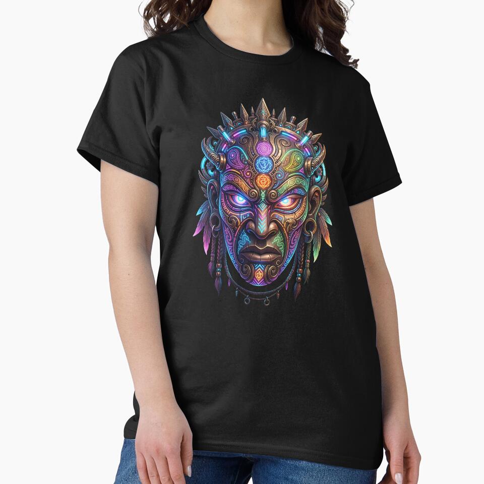 Tribal Psy Mask – Neon Spirit Face by RH Design Lab