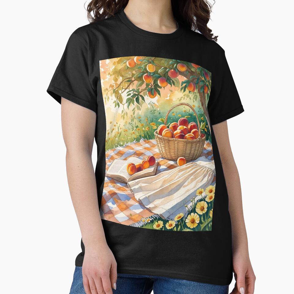Cottagecore Summer Picnic Beneath the Fruit Trees by Deezyned