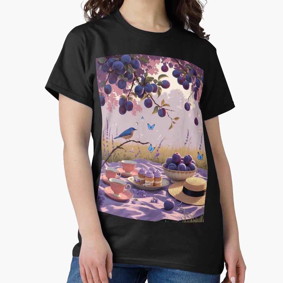 Cottagecore Orchard Picnic under Plum Trees by Deezyned