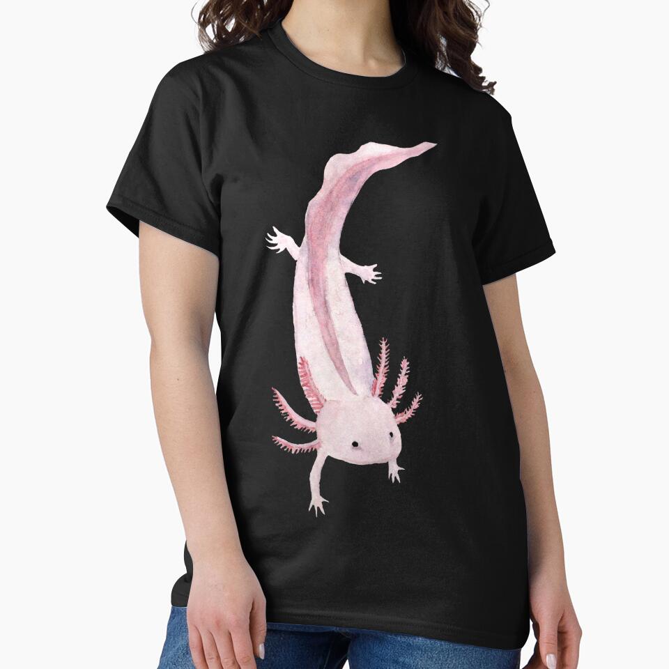 Pink Axolotl by mooonhannah