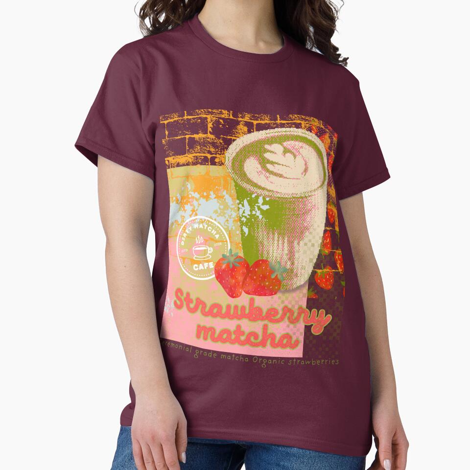Strawberry matcha from Dirty Matcha Cafe by InkRiot Studios