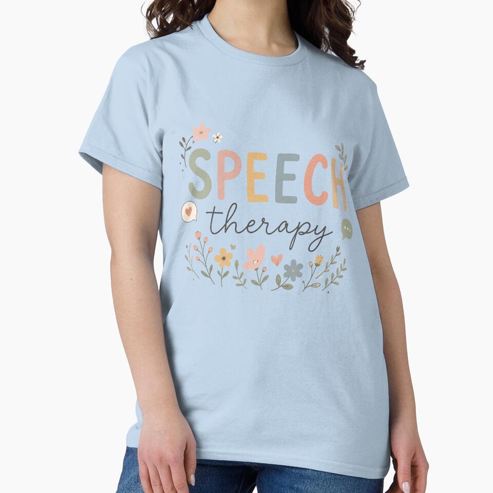 Cute Speech Therapy Floral SLP Speech Language Pathologist by bosamji
