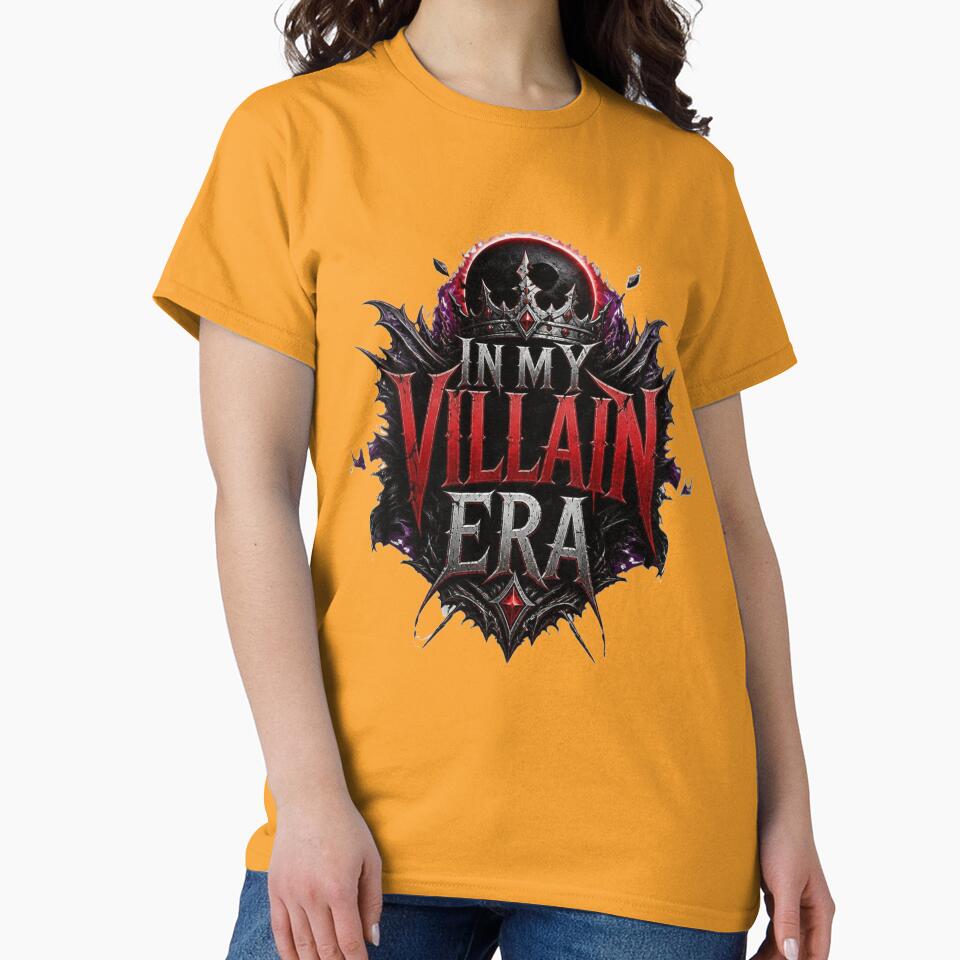 In My Villain Era - Dark Streetwear Typography Design by AtomicThreadCo