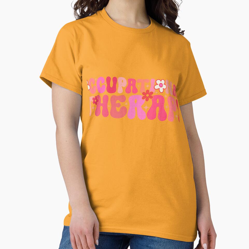 Groovy Occupational Therapy OT Occupational Therapist T-Shirt by kevincuellar