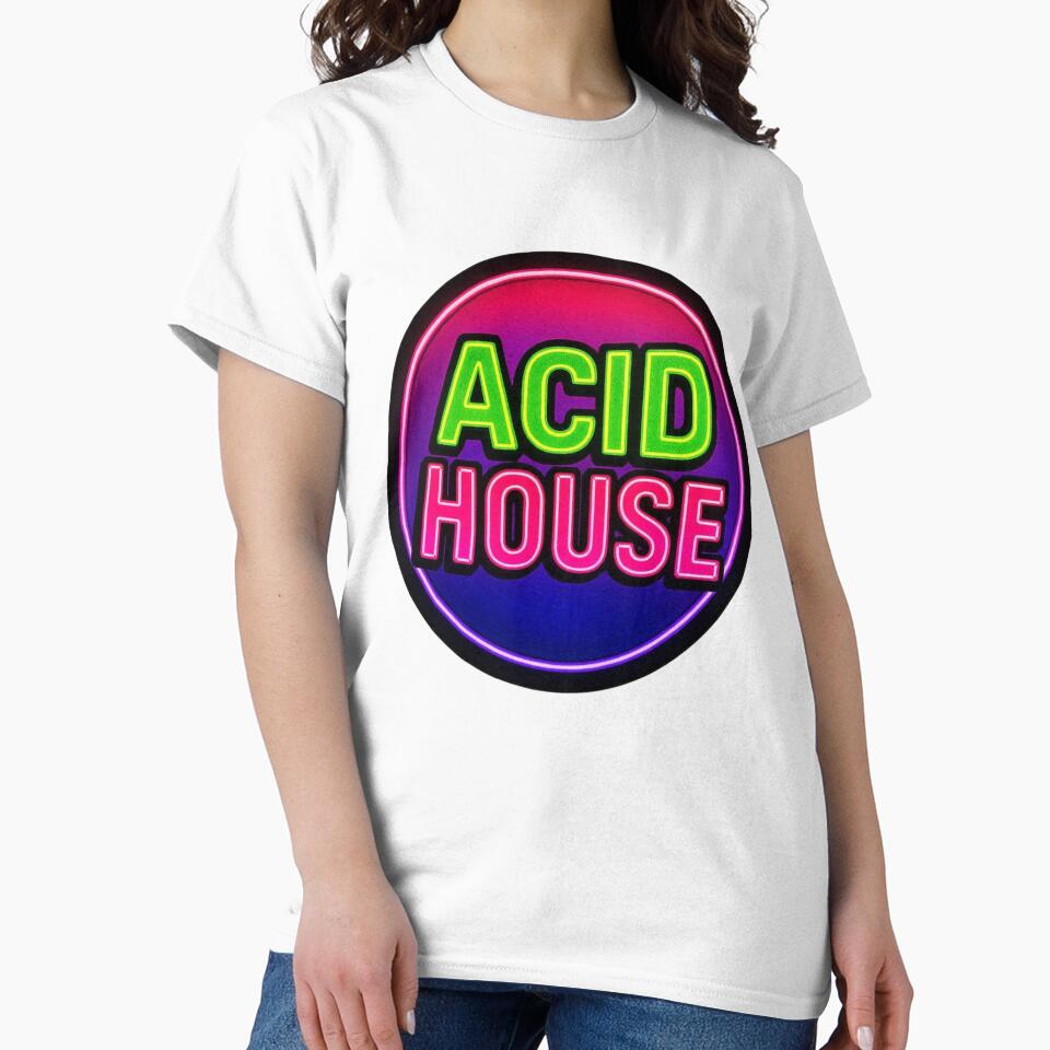 Acid House – Neon 303 Electronic Music Circle Design by |TRSSHOP|