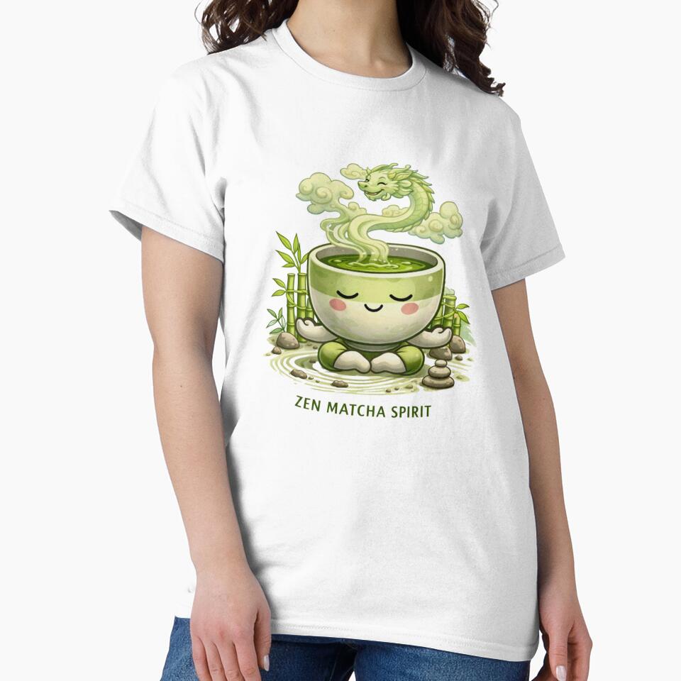 Japan Zen Matcha Spirit - Cute Kawaii by Myra365Art
