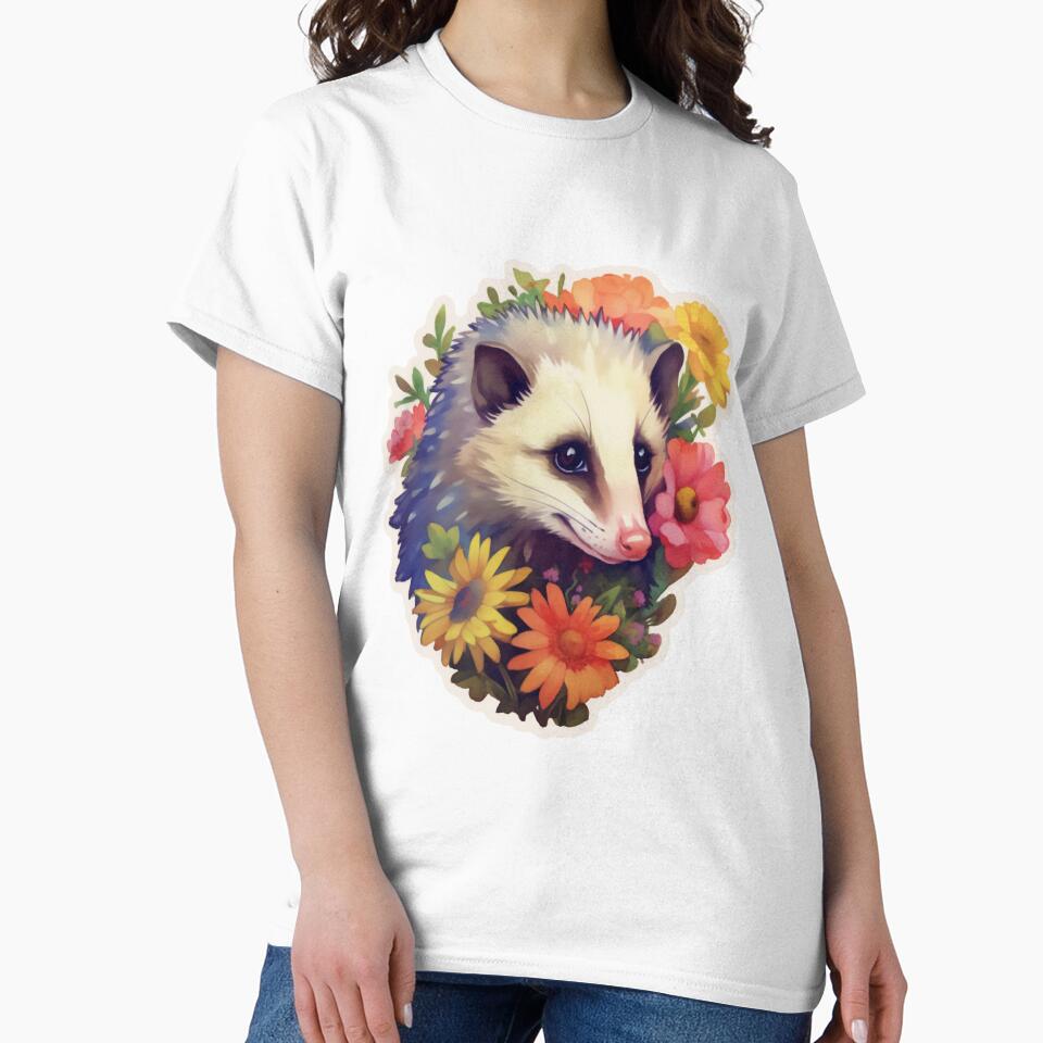 Opossum in flowers by CrittersHub