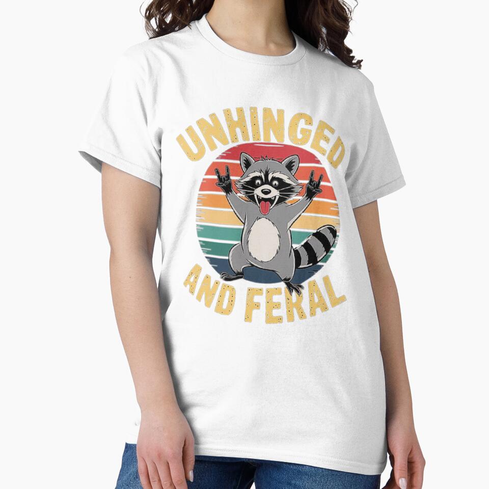 Unhinged and Feral Raccoon | Retro Funny Design for a Wild Summer by love3617