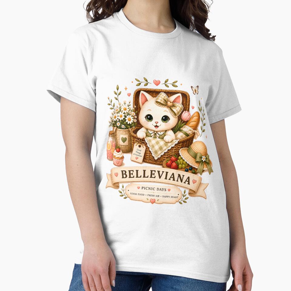 Cute Picnic Cat Gift by belleviana