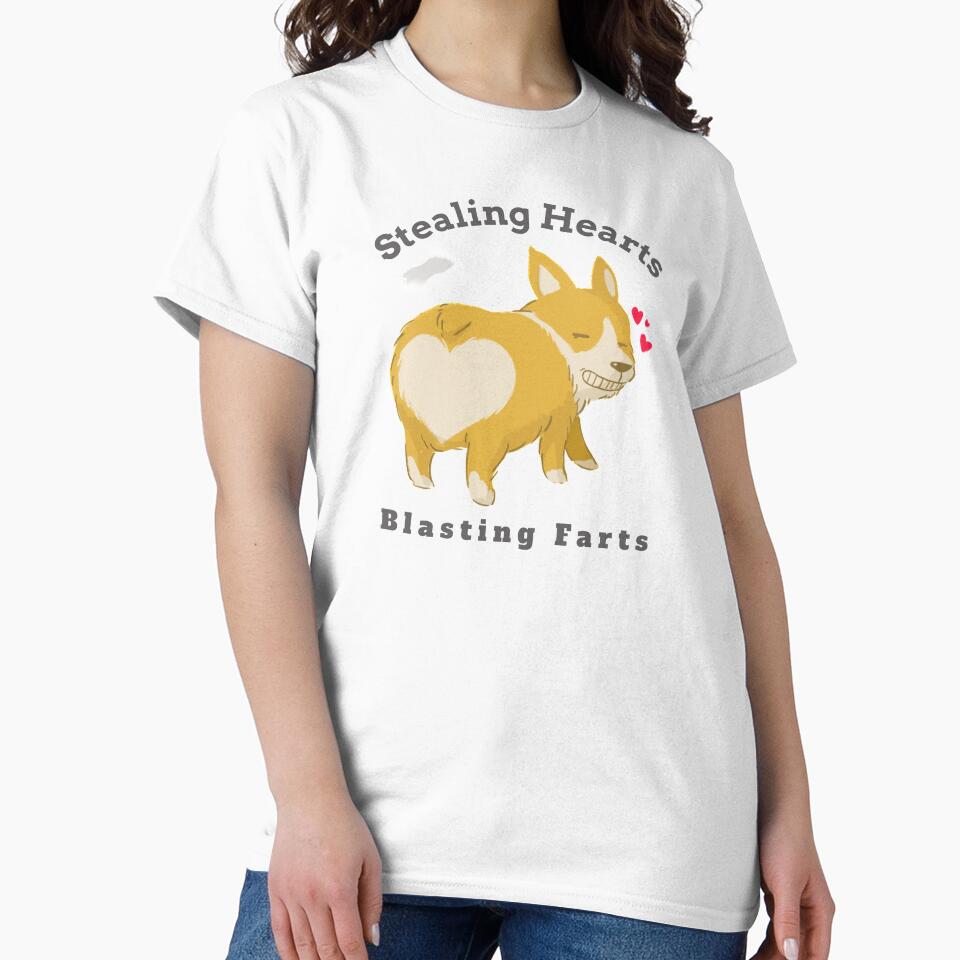 Stealing Hearts, Blasting Farts Funny Corgi by Zurickdesigns