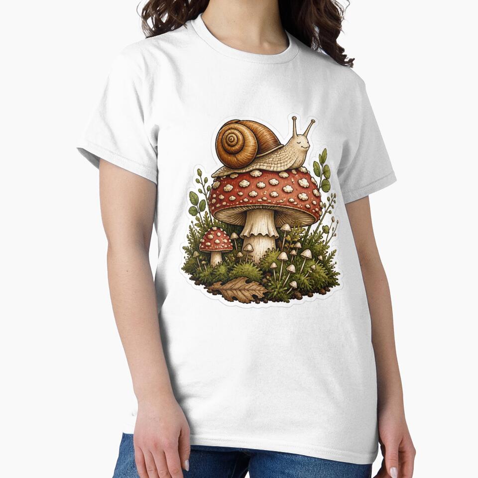 Goblincore Snail Toadstool Forest Friend by StickyGuys