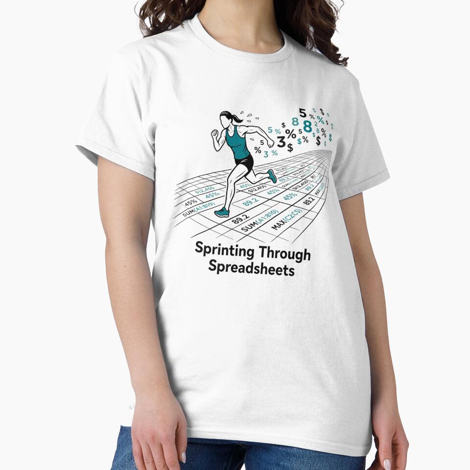 Sprinting Through Spreadsheets - Funny Excel Data Analyst & Accountant. by spreadsheetcafe