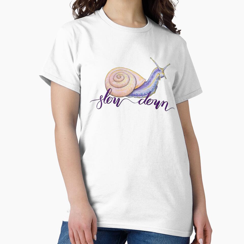Slow living snail art by Moana Matron Designs