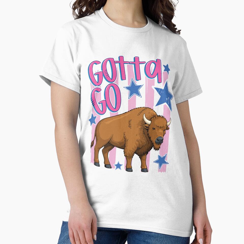 Gotta Go Buffalo Funny Western Cowgirl Shirt Girly Western Aesthetic Bison Graphic by kiralynstration