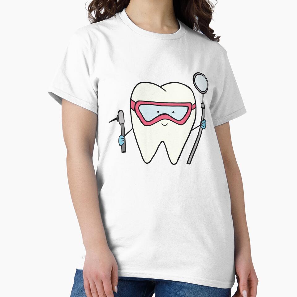 Cute Tooth Dentist Character - Dental Gift & Decor by karolaart