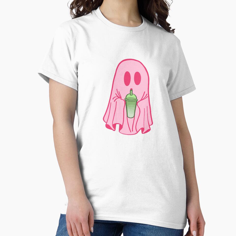 Pink Retro Matcha Ghost by PaigePolyArt