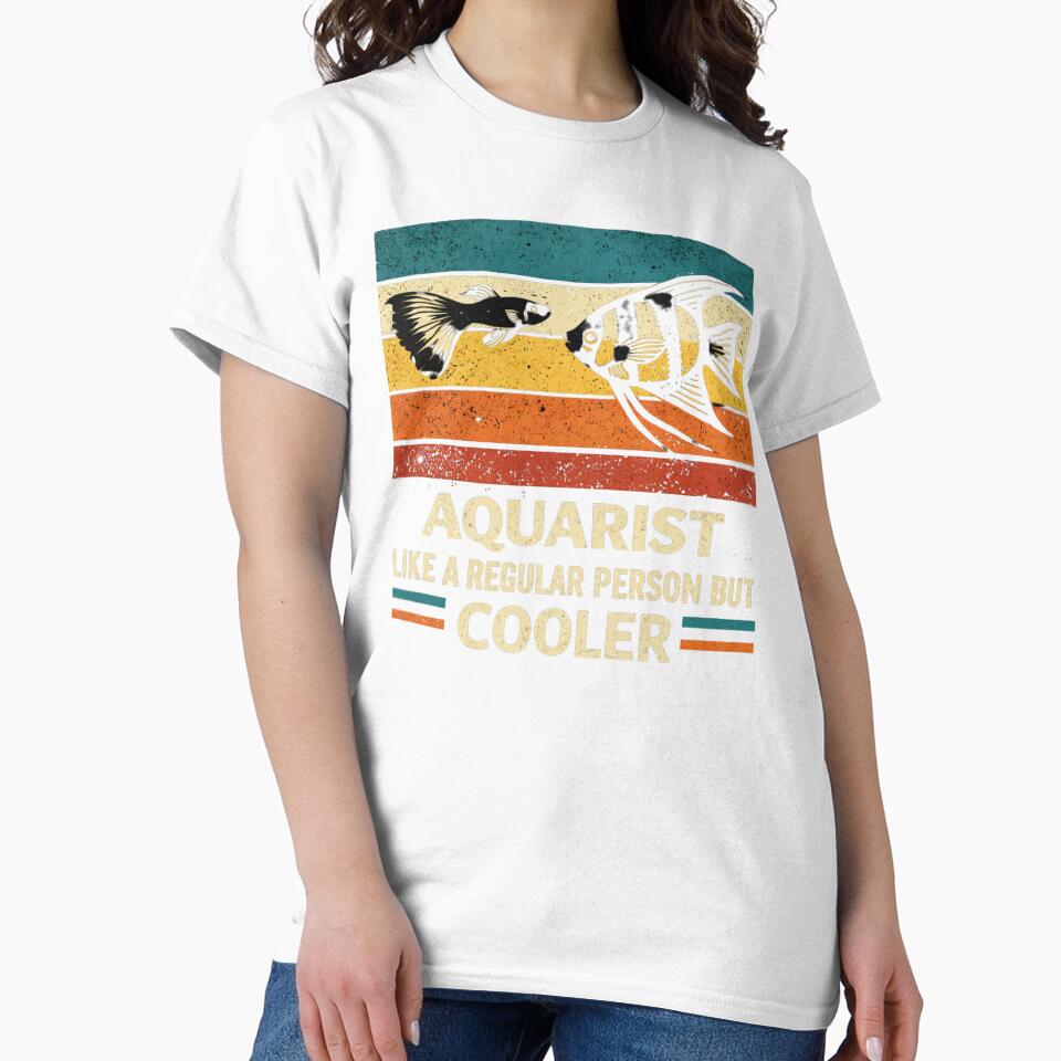 Aquarist Shirt Funny Aquarium Shirt Tropical Fish Tank Retro Vintage Fish Keeper Shirt by ZEBBEDE - Minimal Streetwear