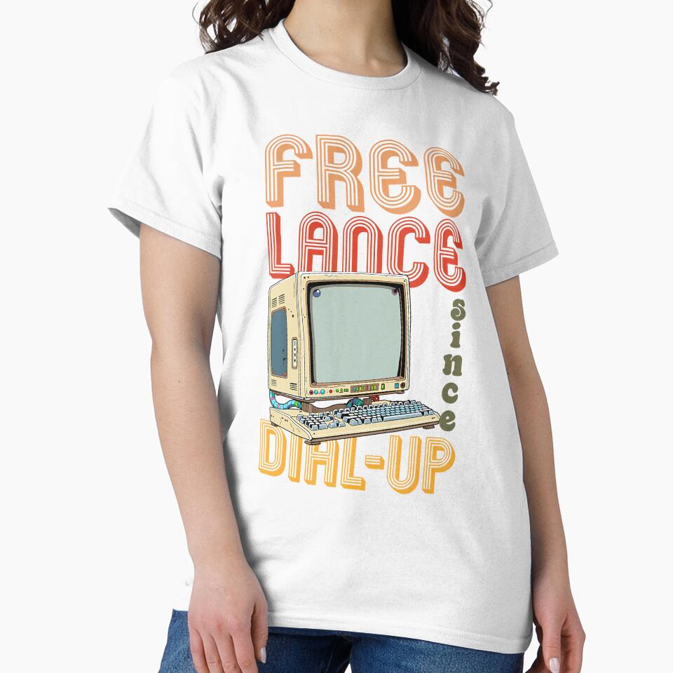 Freelance Since Dial-Up Freelancer Remote Worker Retro by TamaraIrma