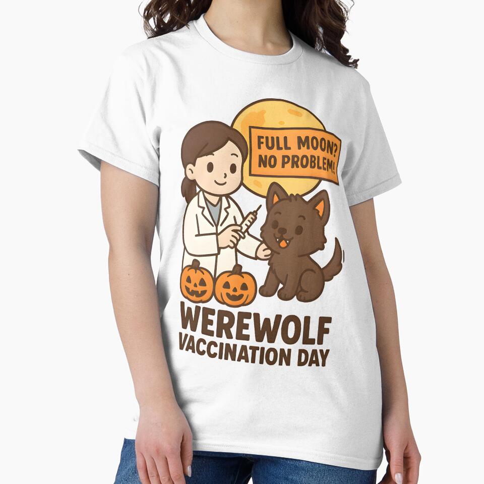 Werewolf Vaccination Day – Cute Halloween Veterinary Cartoon by Bettybee00