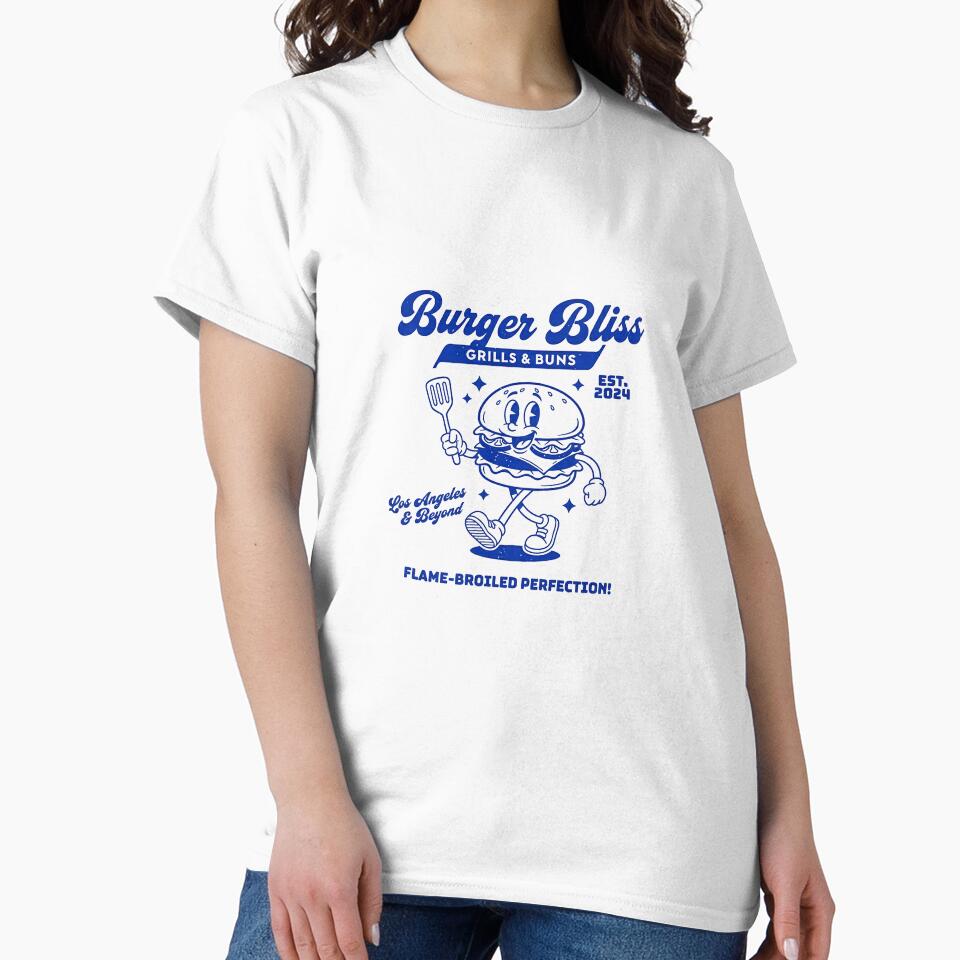 Burger Bliss Retro Cartoon Mascot Grills Buns by HoopeStylee
