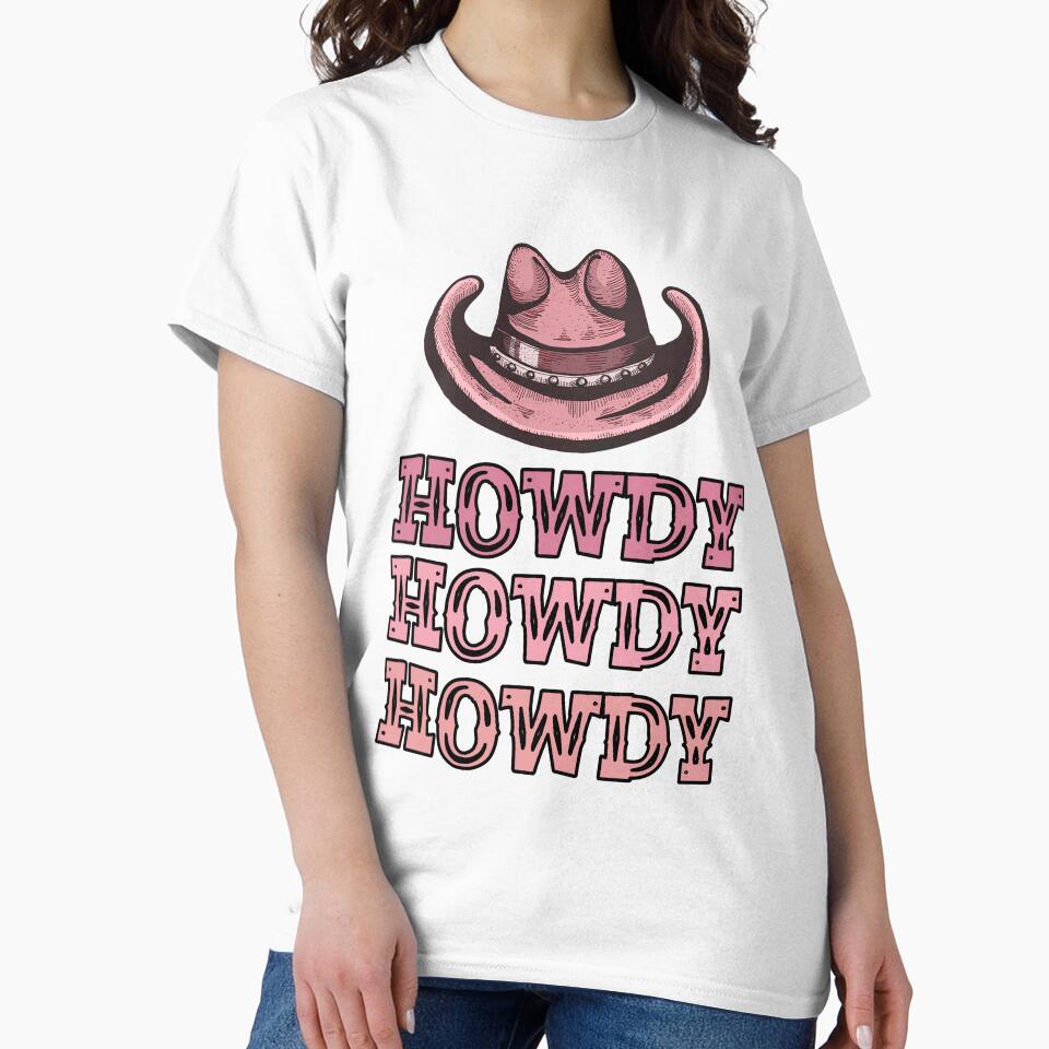 Vintage White Howdy Rodeo Western Country Southern Cowgirl by Buzzbazaar