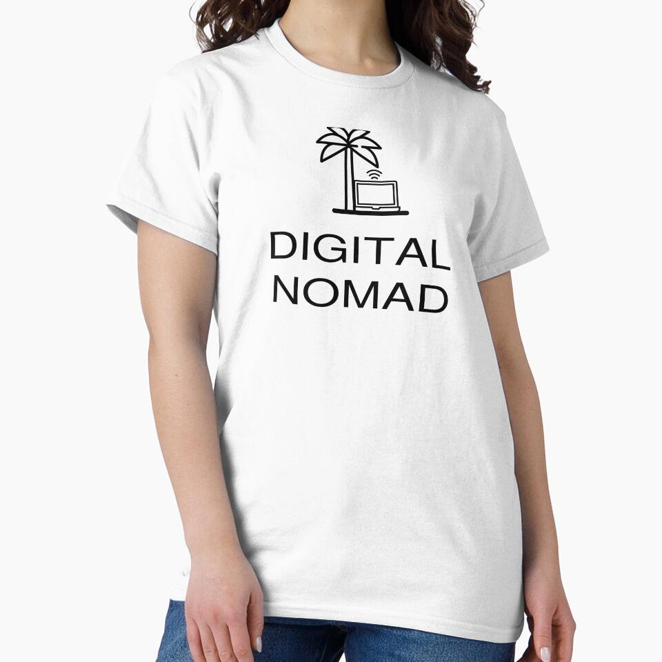 Digital Nomad: Palm Tree and Laptop Design by ChriseryMerch