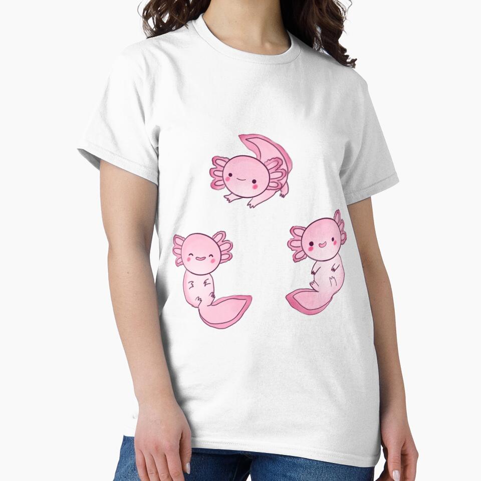Pink cute axolotls 2 by Mayarart