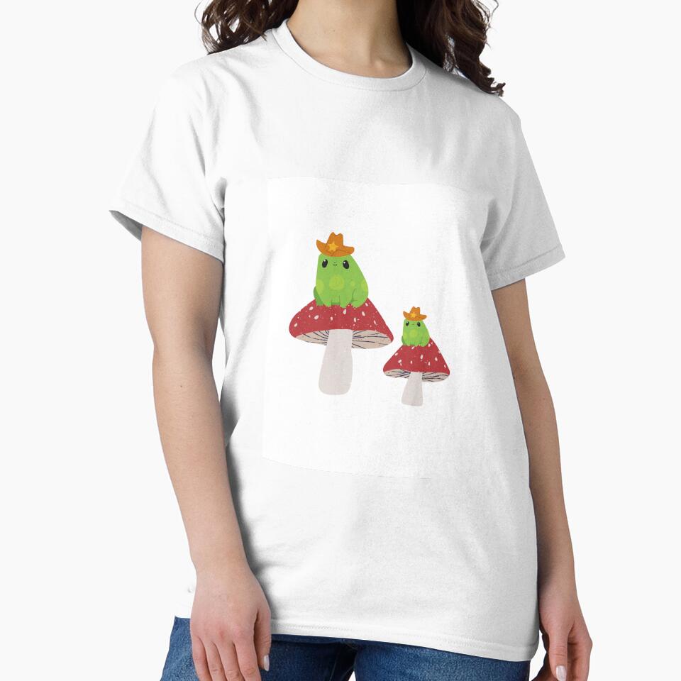 Cowboy Frog on Mushrooms by TarynsCutesyShop