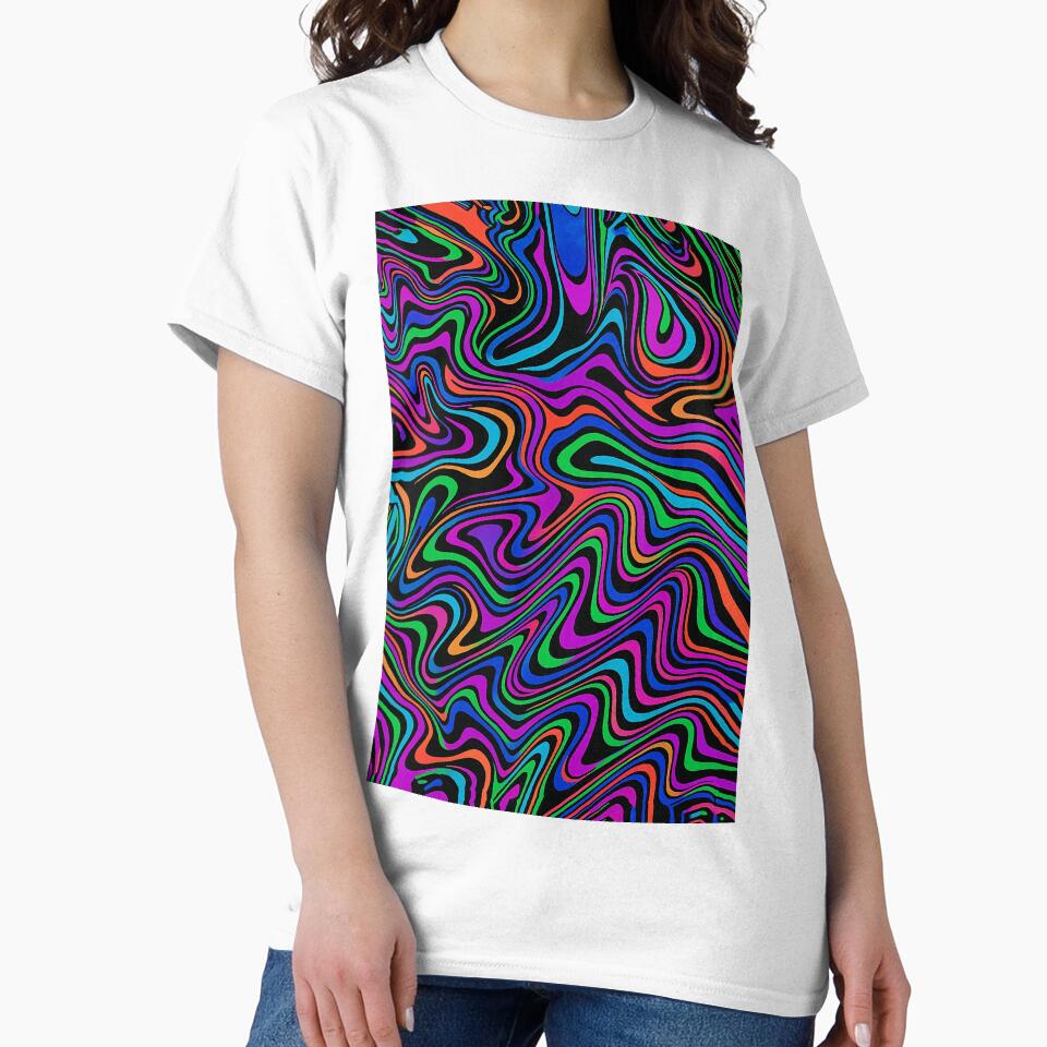 Psychedelic Neon Swirl Pattern – Trippy Abstract Design for Color Lovers & Rave Style Gifts by weirdfishes123