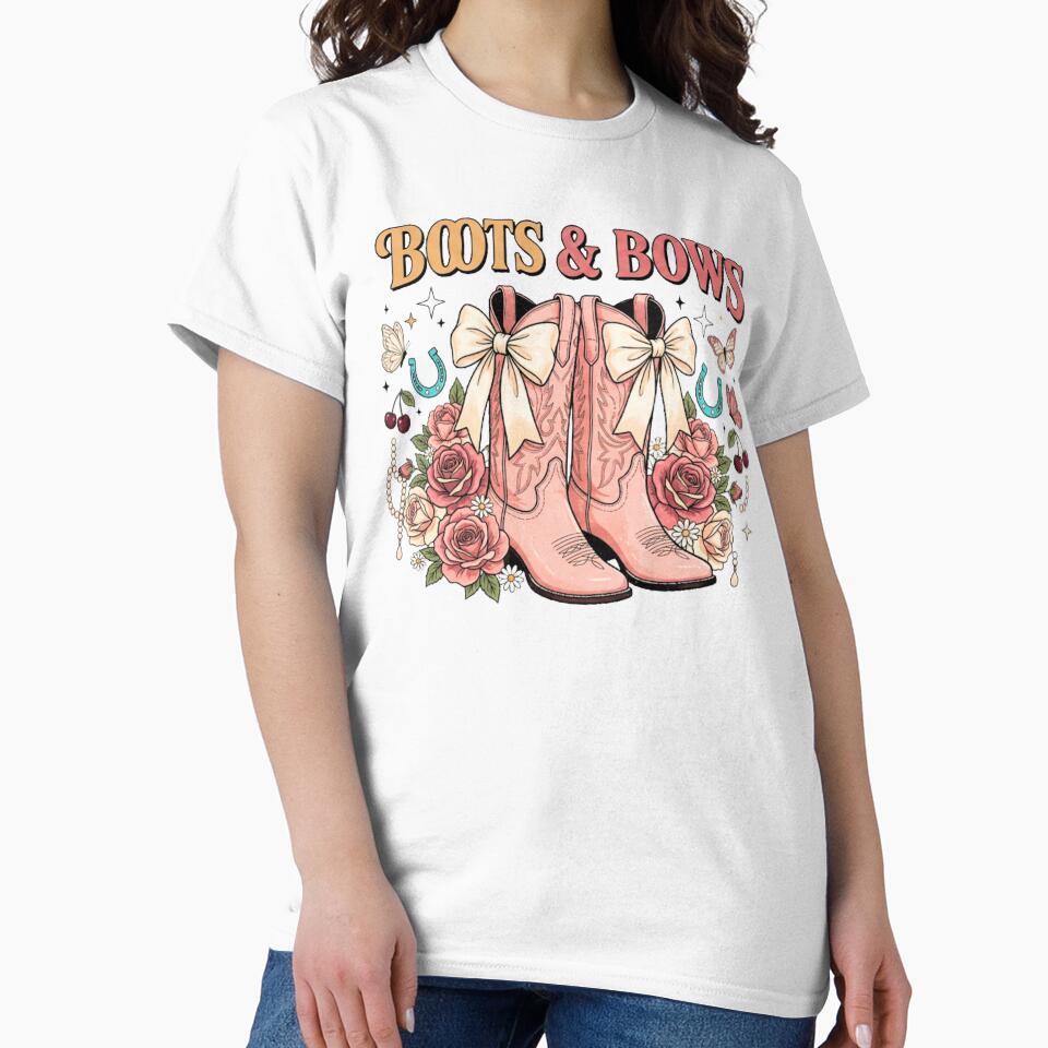 Copy of Coquette Bows & Boots | Pink Cowgirl Aesthetic | Cute Country Girl Design by FitEnvy