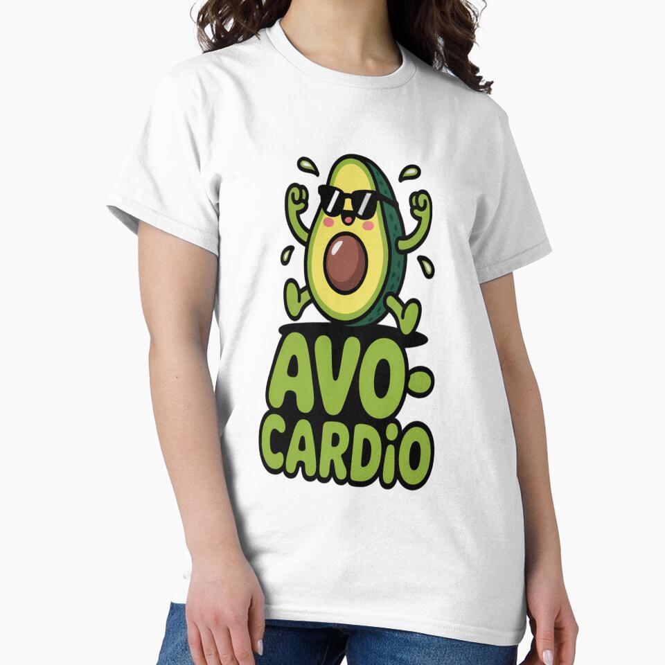 Avo-Cardio Funny Avocado Workout Pun Cute Avocado Cardio by Midnight Veil Designs