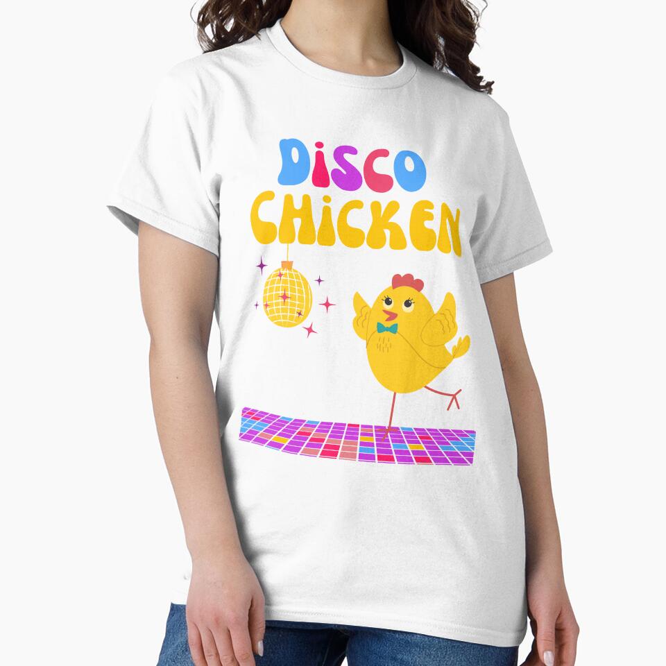 Funny Disco Chicken Feathered Funk Disco Chicken Dance-Off by MagicSD Designs