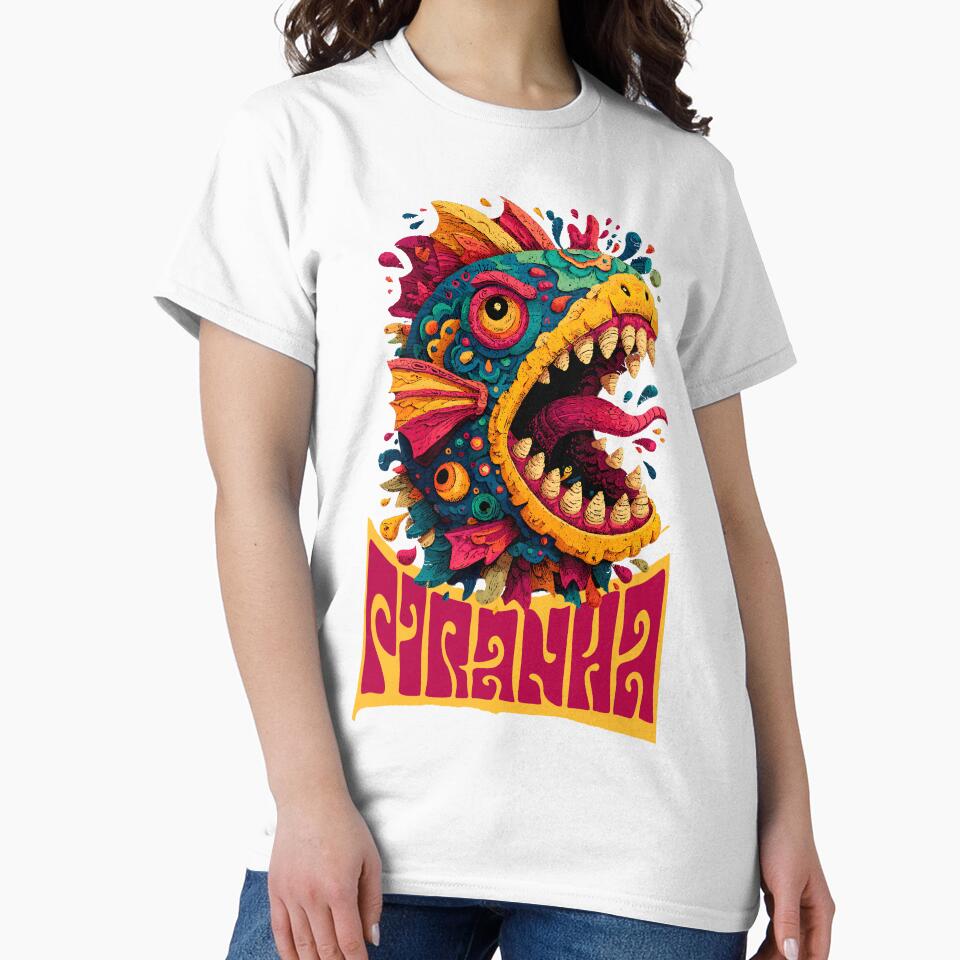Psycho Piranha – Pop-Art Deep-Sea Burst by Gooos