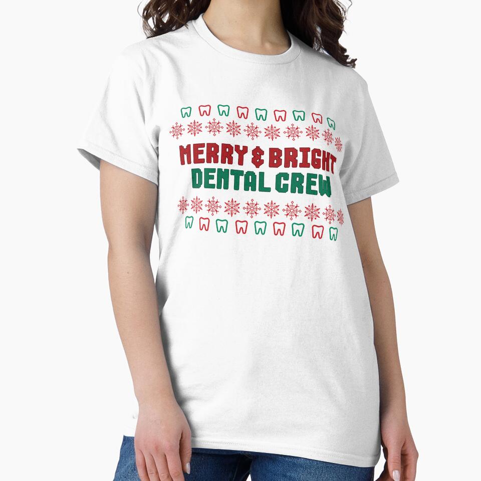 Merry & Bright  Dental Crew Ugly Christmas Sweater by EdytaGister